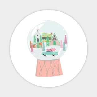 Mod Snow Globe Magnet